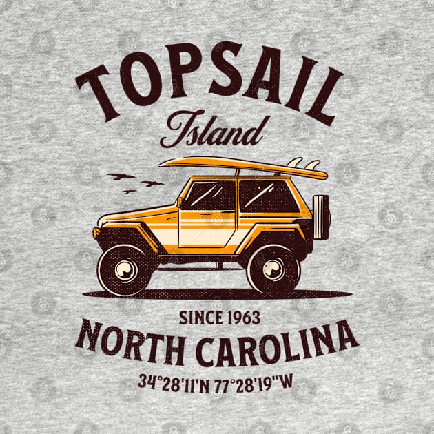 Topsail Island, NC Surfboard Vacationing by Contentarama